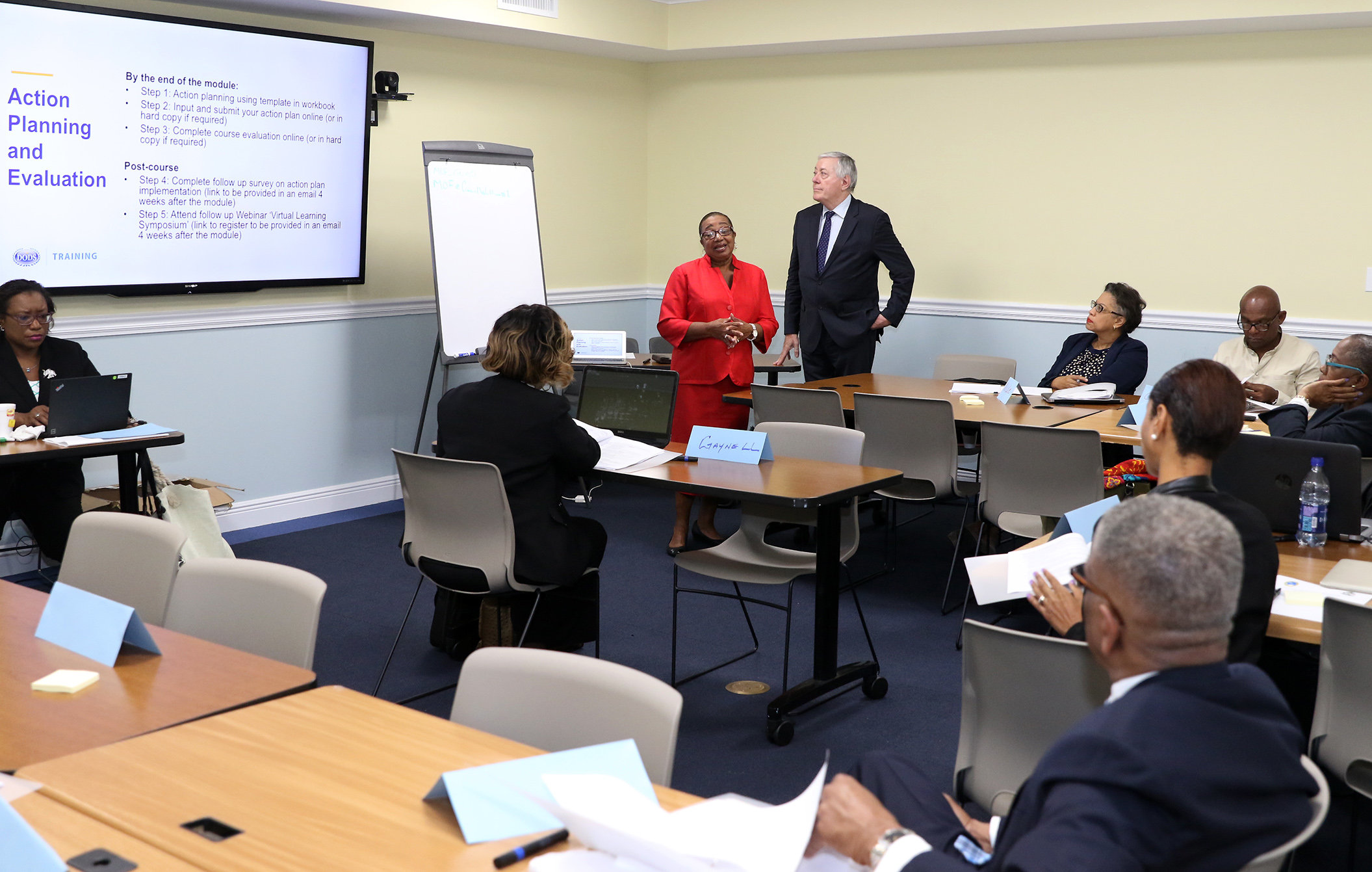 Permanent Secretaries attend the first day of PPAM/PCM training in The Bahamas.