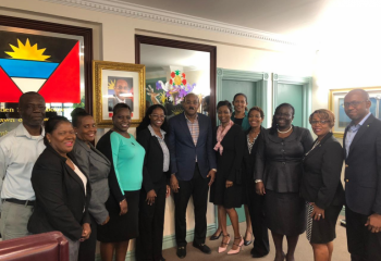 group photo with Prime Minister, the Honourable Gaston Browne