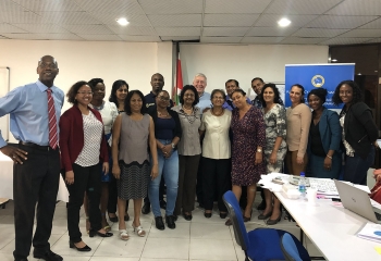 Group photo of participants in the Public Policy Analysis and Management and Project Cycle Management (PPAM/PCM)  training programme in Suriname.