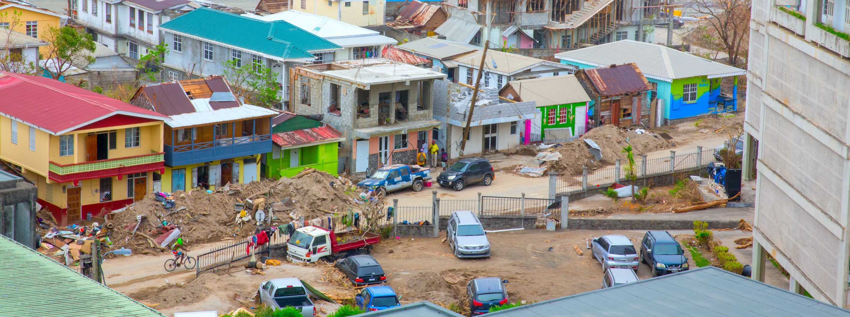 Village after a natural disaster