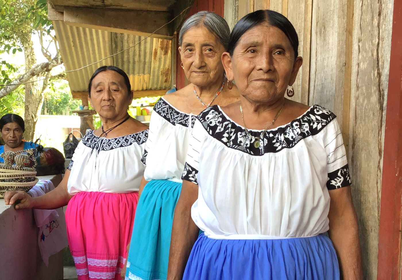 Mayan women in Belize in traditional wear