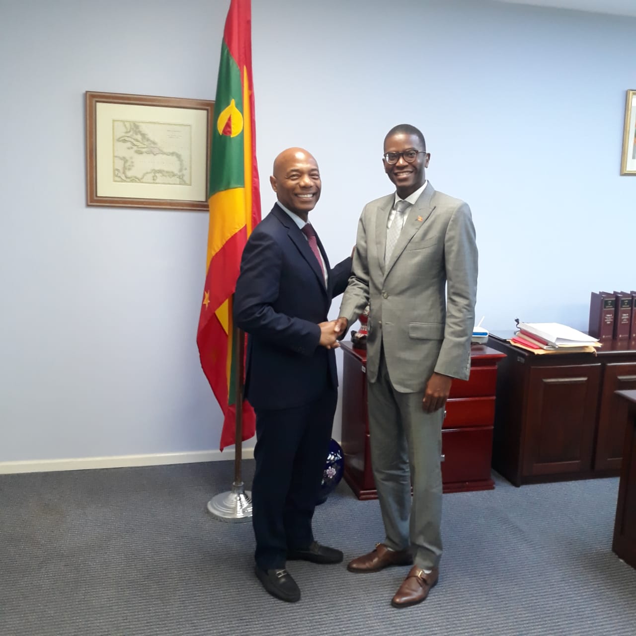 CDB President Meets Grenada PM