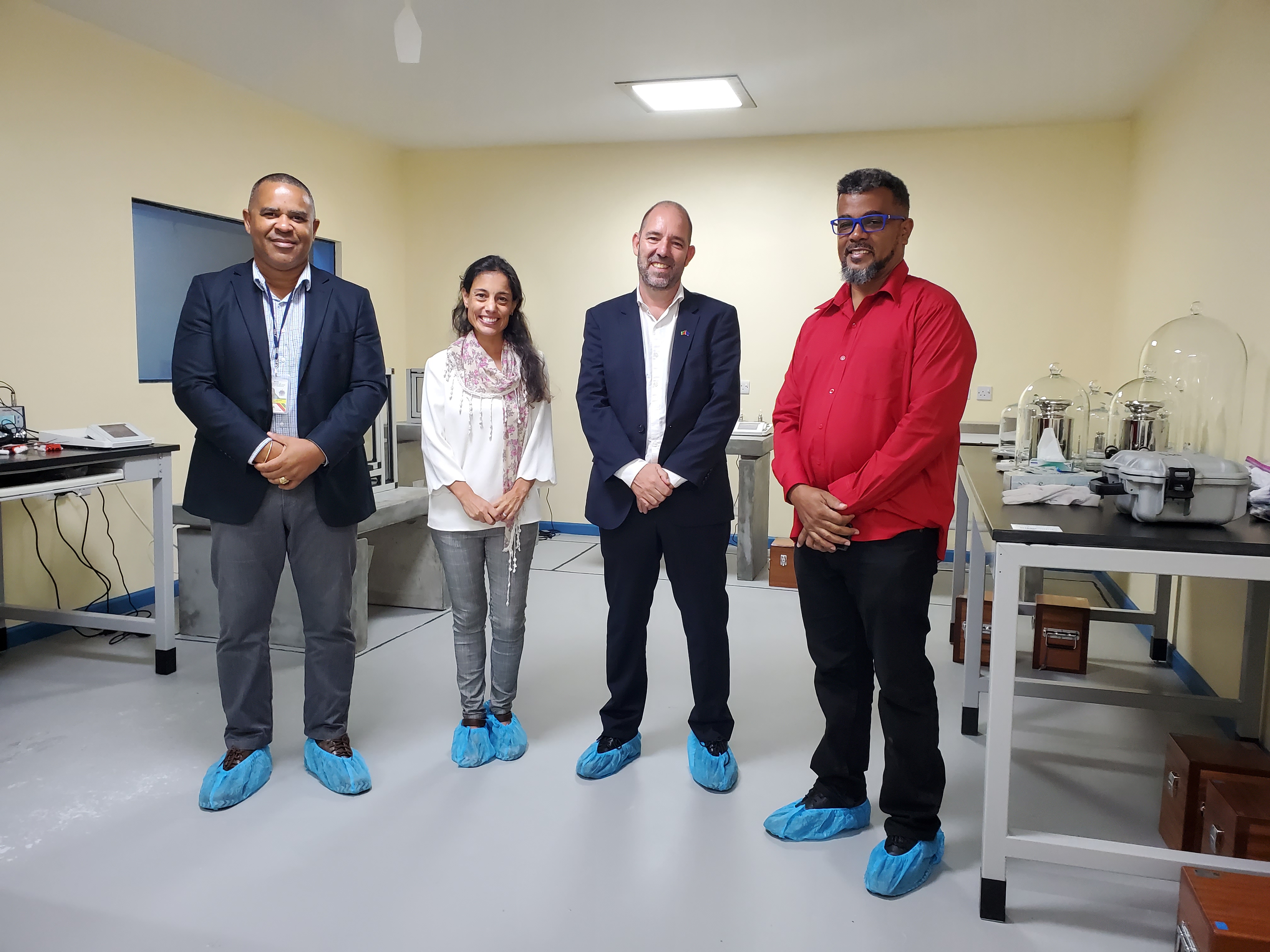 Delegation visits Saint Kitts and Nevis Metrology Lab to observe improvements supported by the EU and CDB