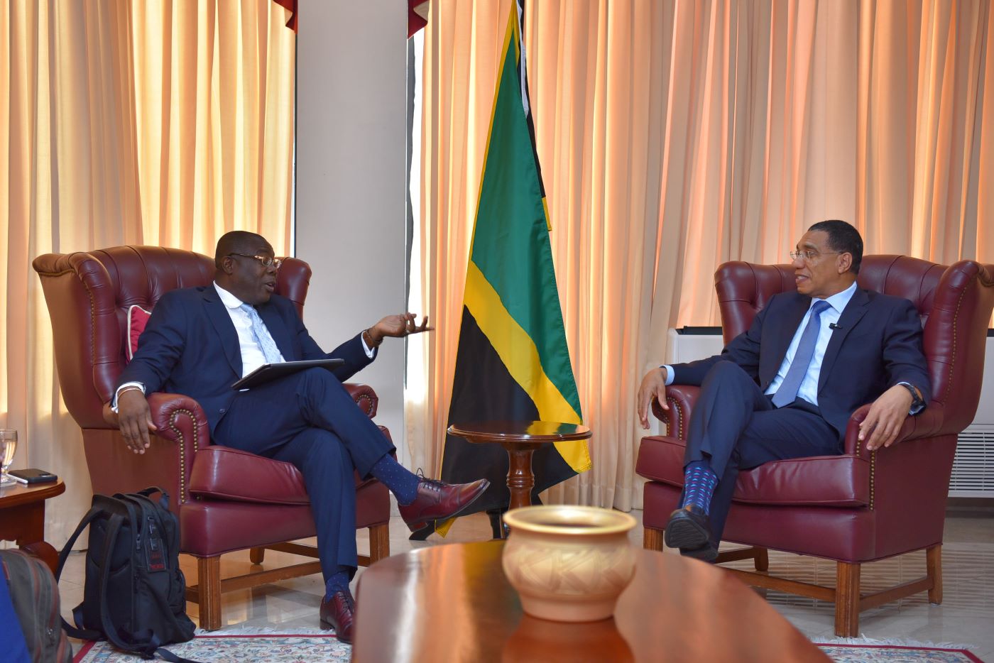 VPO Isaac Solomon and PM Andrew Holness