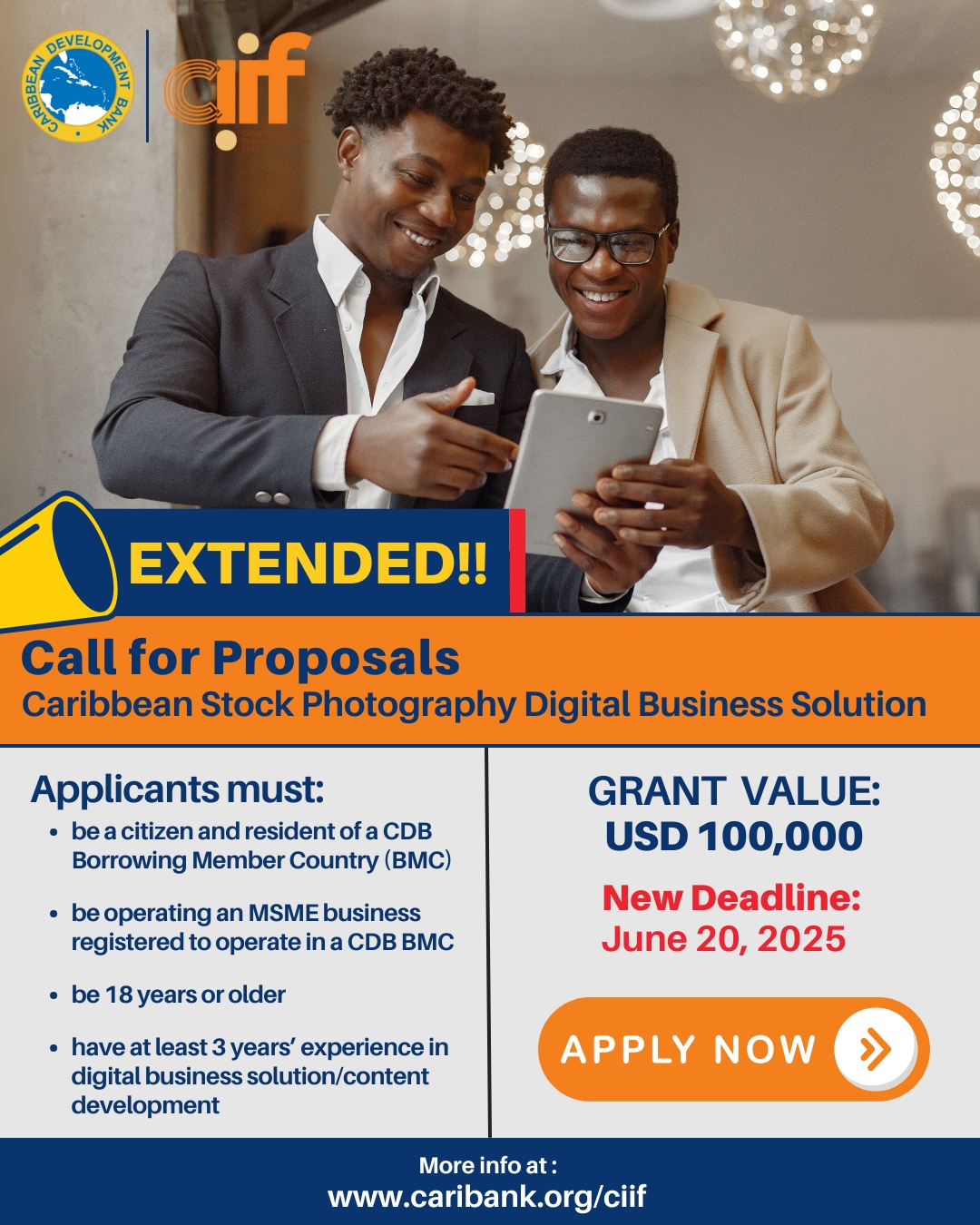 CIIF Grant Call Flyer_Extended Deadline