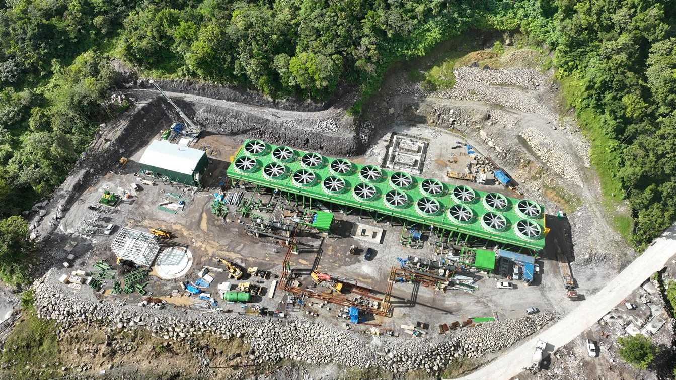 Aerial view of Dominica Geothermal Plant