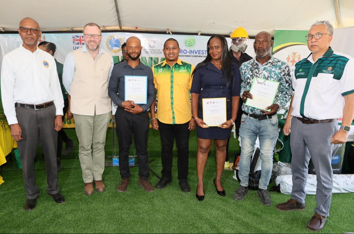Officials from the Caribbean Development Bank, Government of Jamaica and farmers' groups pose for a photo at the launch of the Matching Grant Scheme (MGS)
