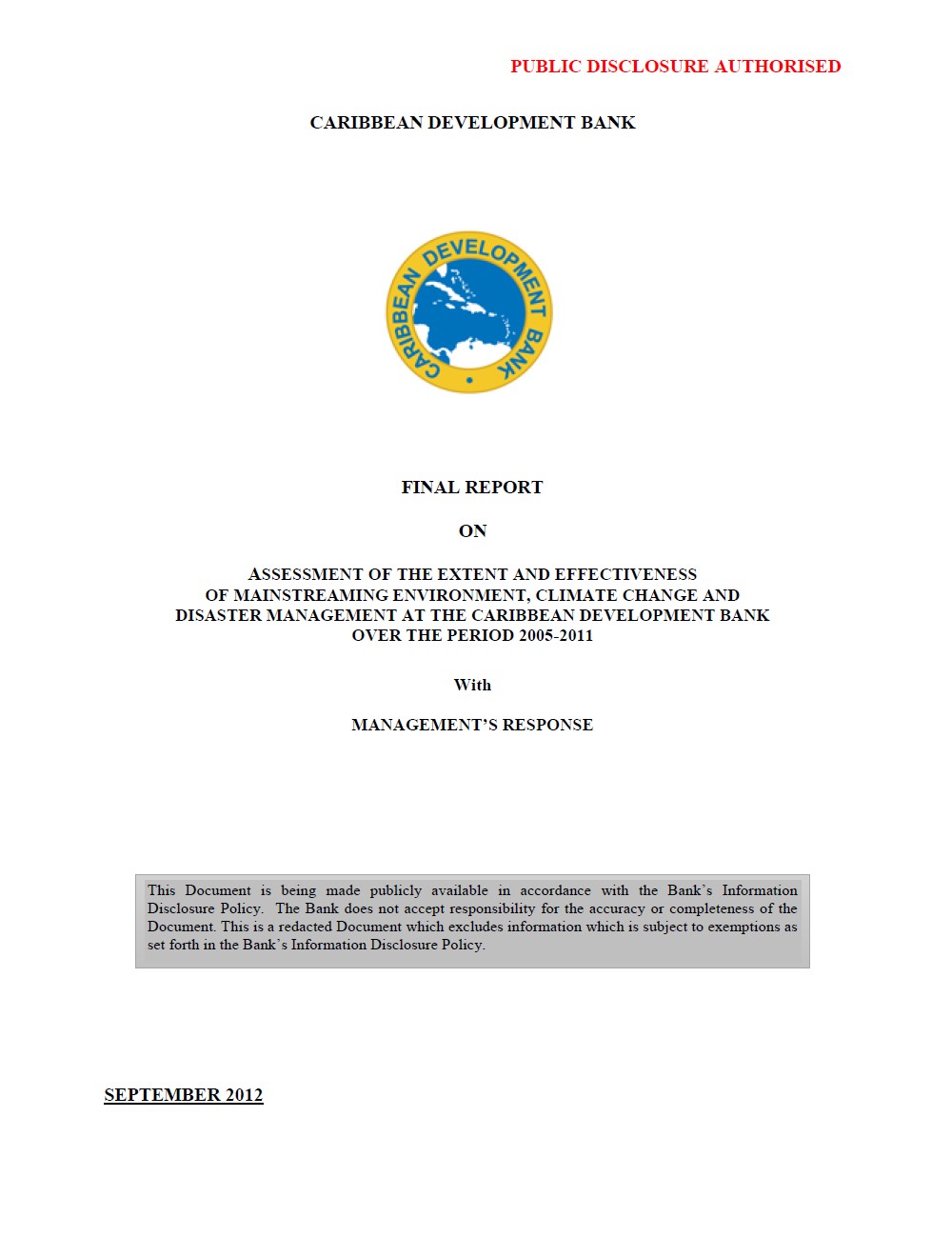 Assessment of DM Cover