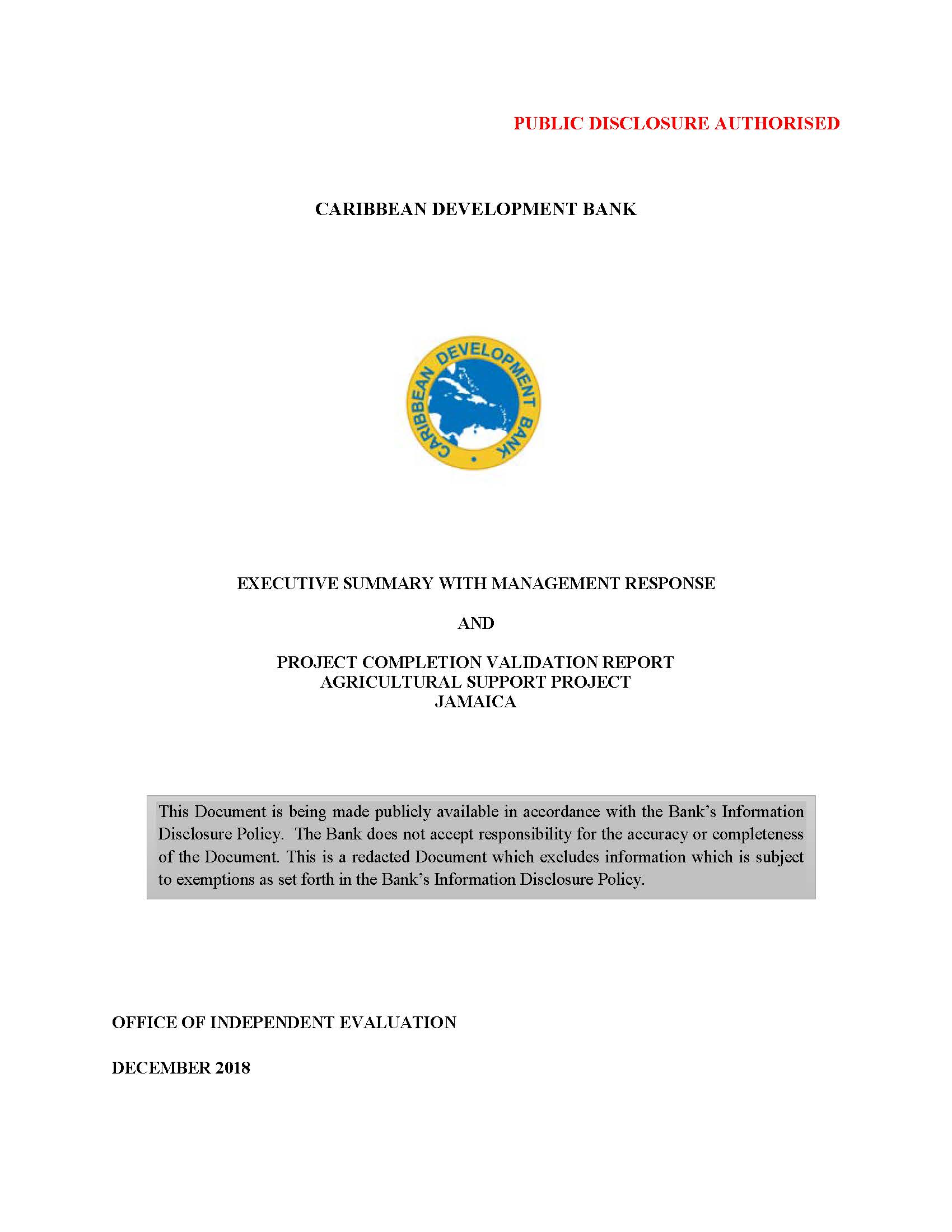 Agriculture Support Project JAM