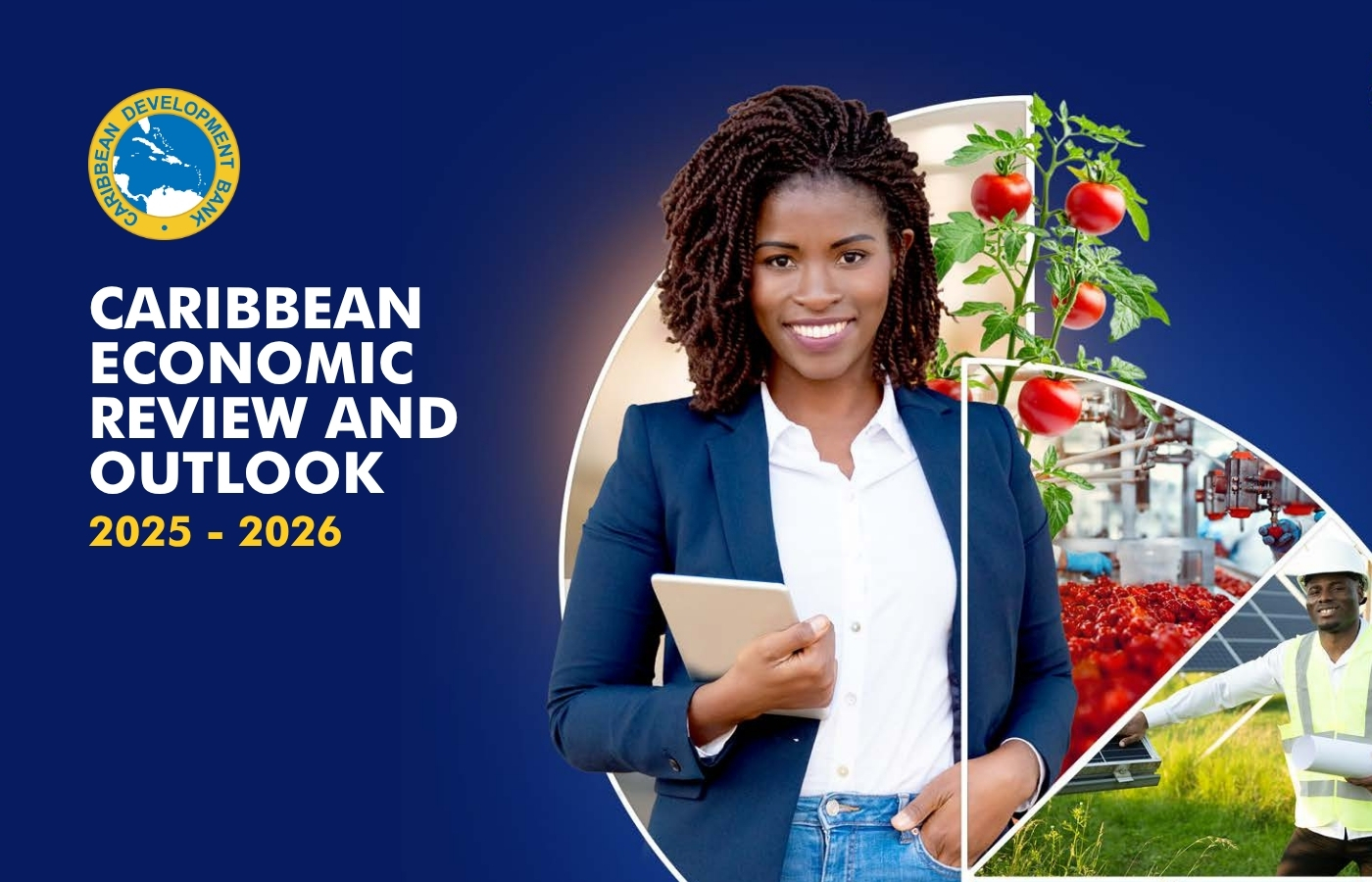 Cover of report with smiling professional woman.