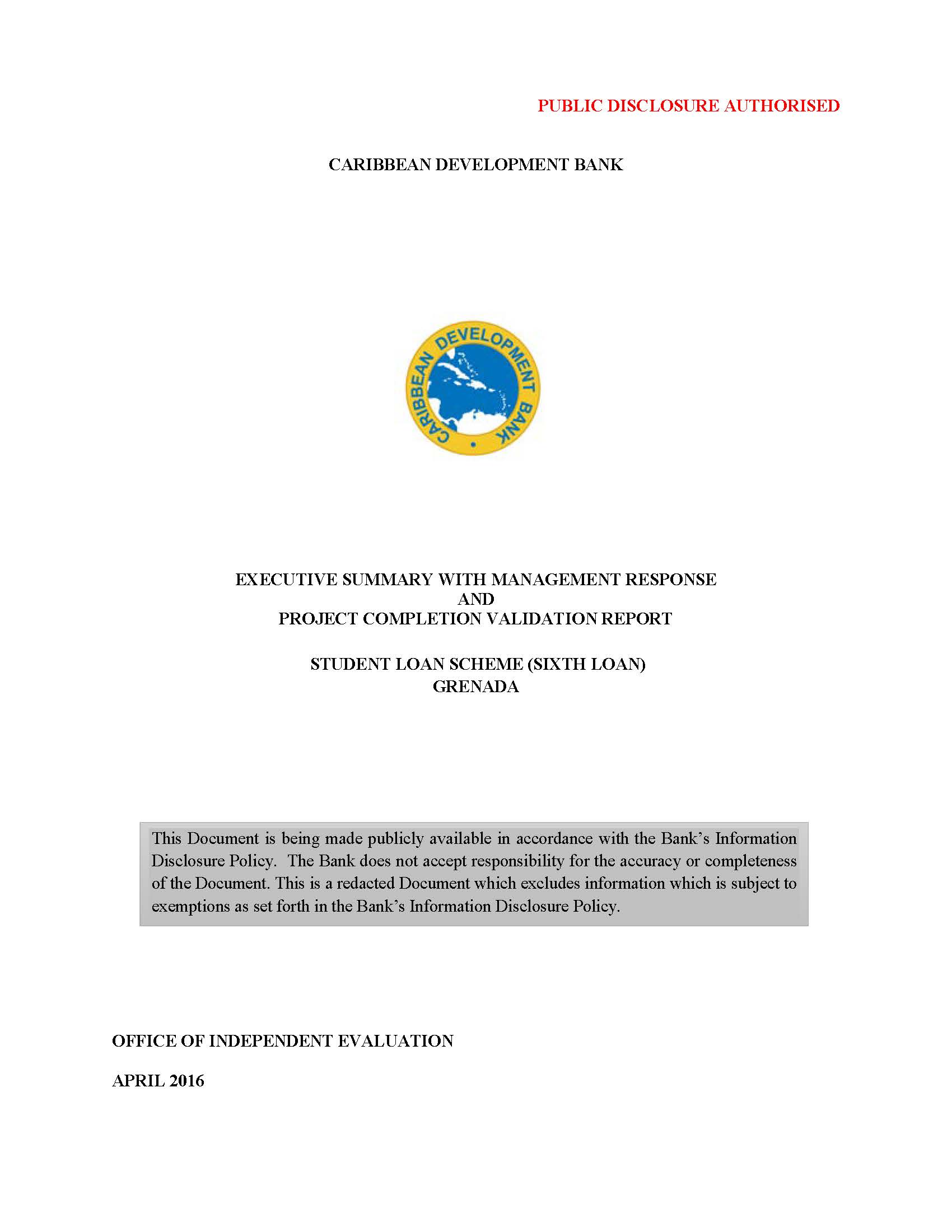 Student Loan Scheme GRE