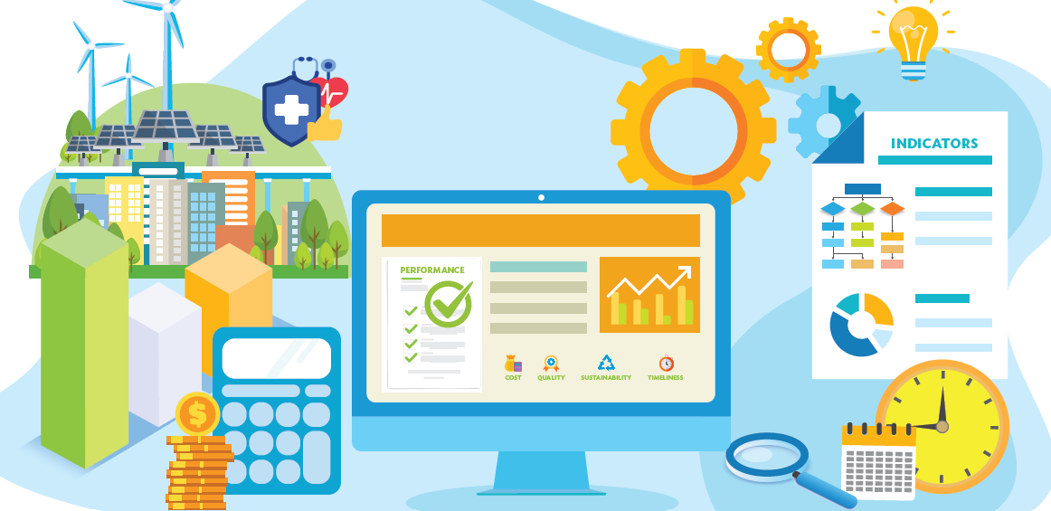 An illustration of infrastructure procurement and performance tracking.
