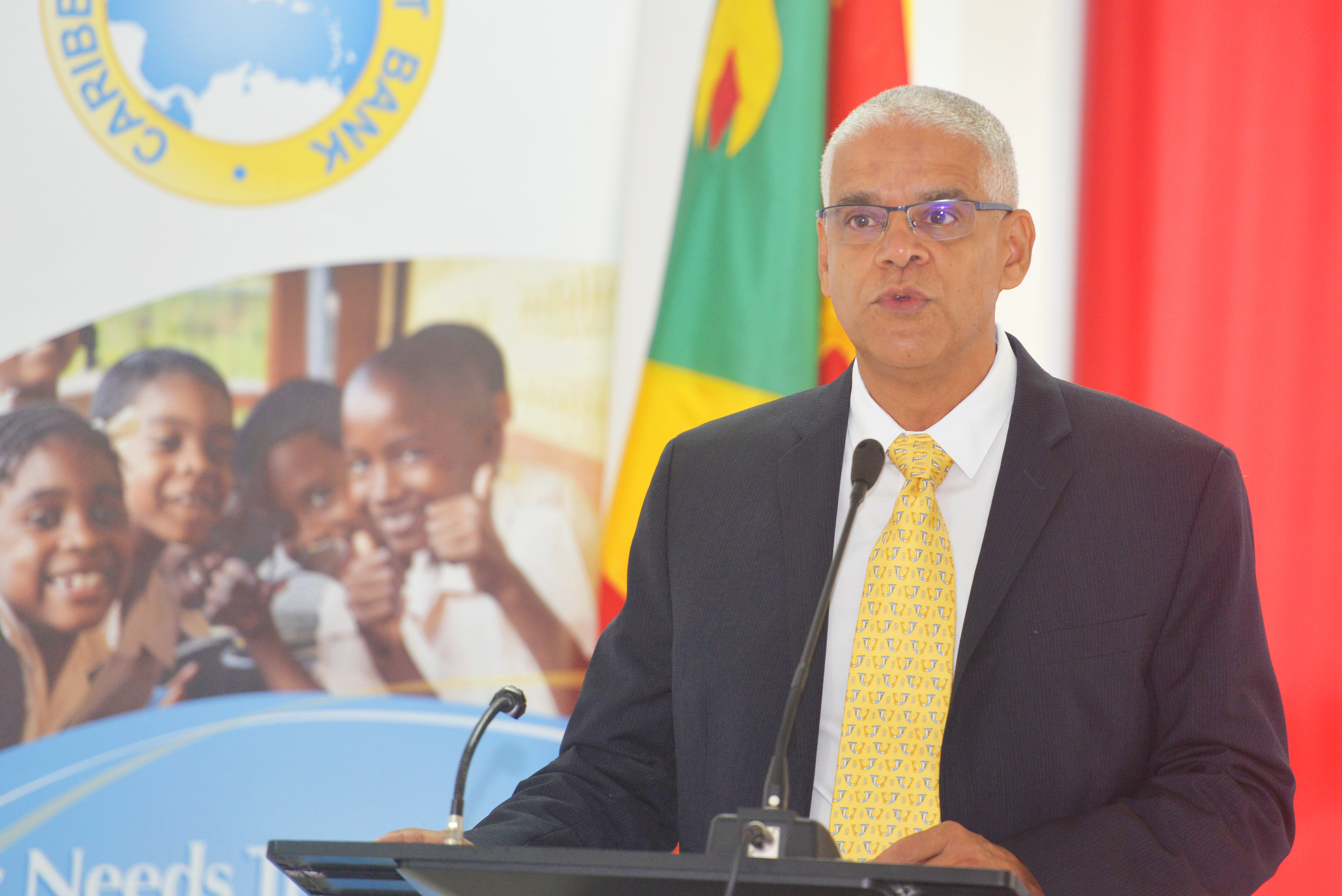 George Yearwood, Acting Portfolio Manager, Basic Needs Trust Fund, CDB, speaking during BNTF 9 Cycle launch in Grenada.