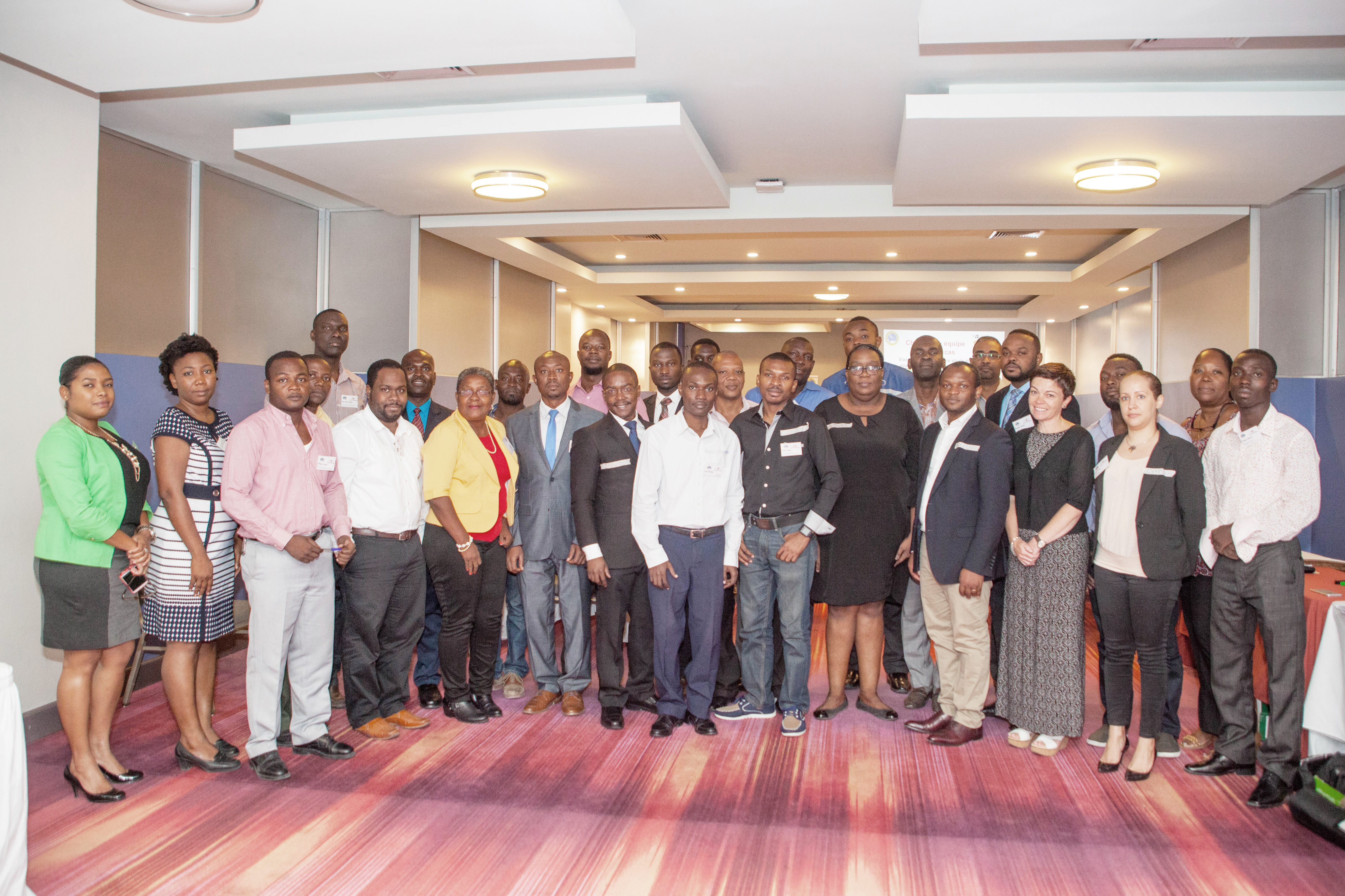 Officials who participated in the five-day national workshop, which was held in Haiti from August 21 to 25, 2017.