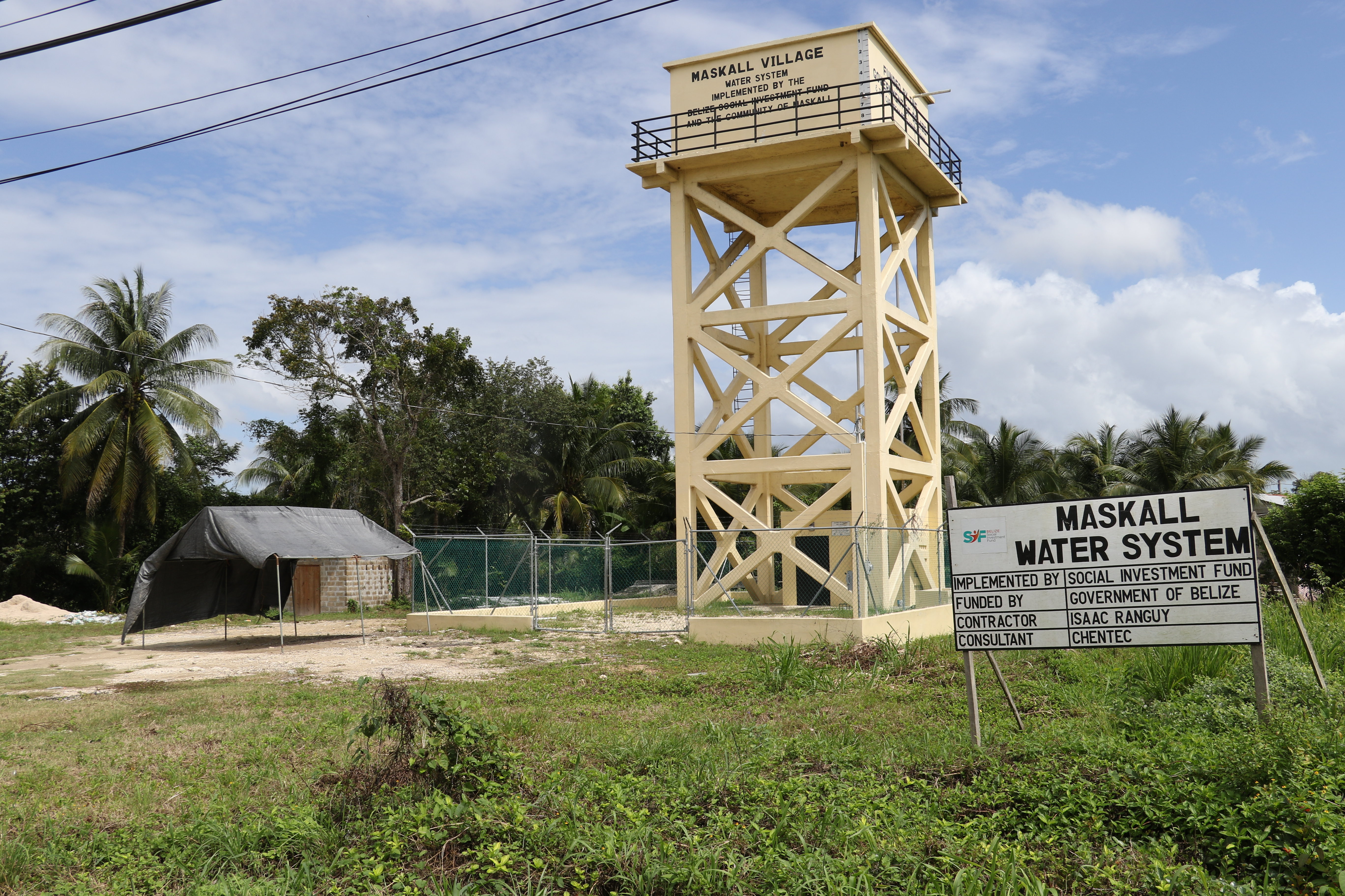 The rehabilitated Maskall Water System is supplying villagers with safe water for their daily needs.