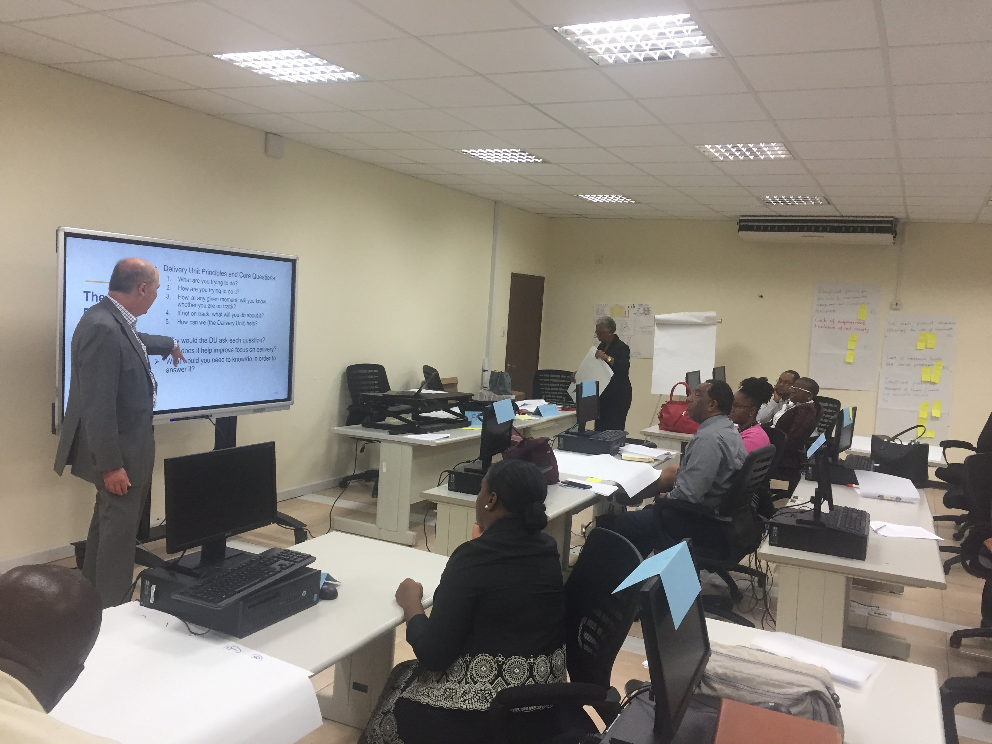 Public service workers in St. Kitts and Nevis participate in a training session during the five-week PPAM/PCM progranme.