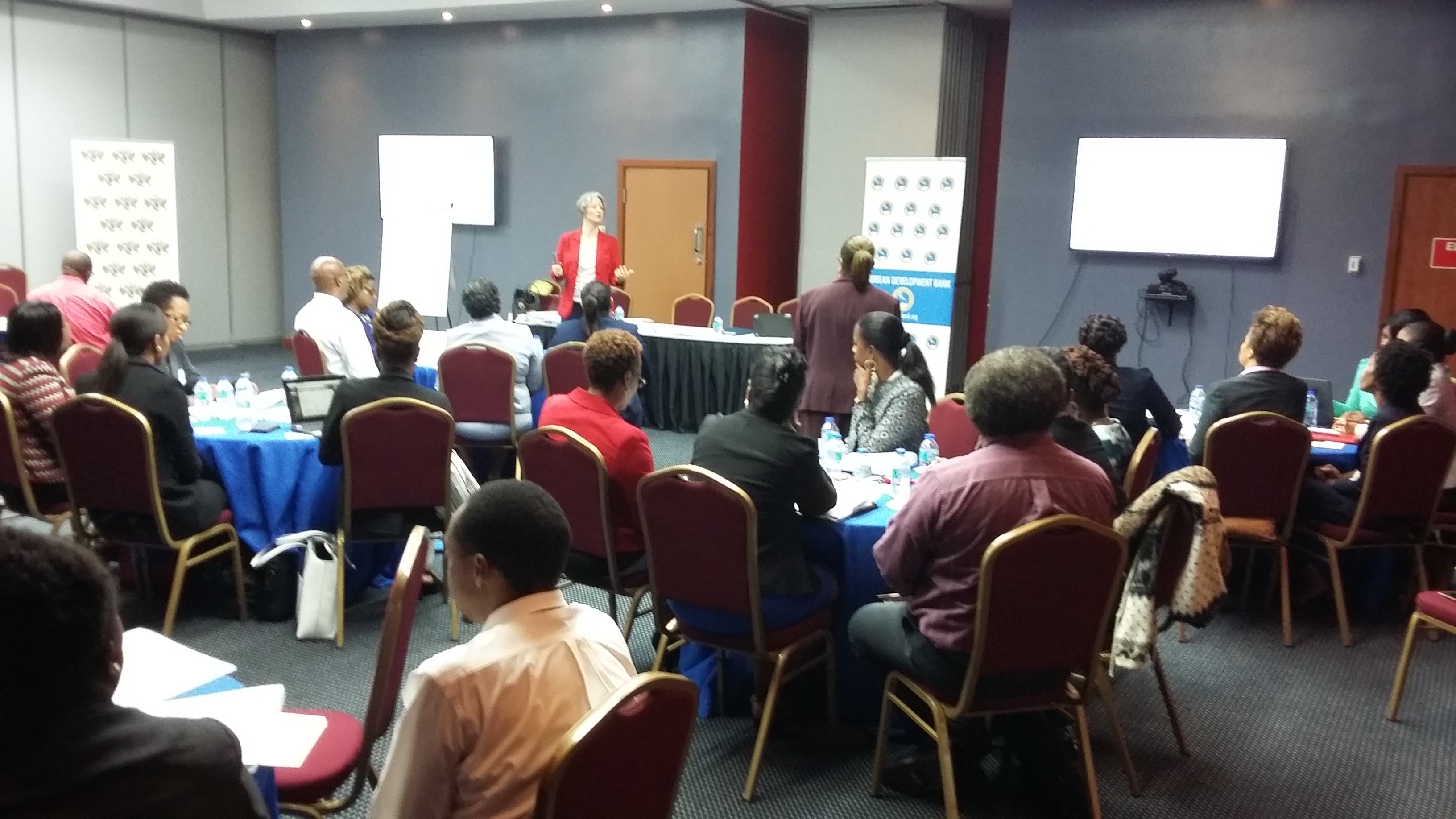 Public service employees in Saint Lucia participate in an exercise during the six-week PPAM/PCM training programme.