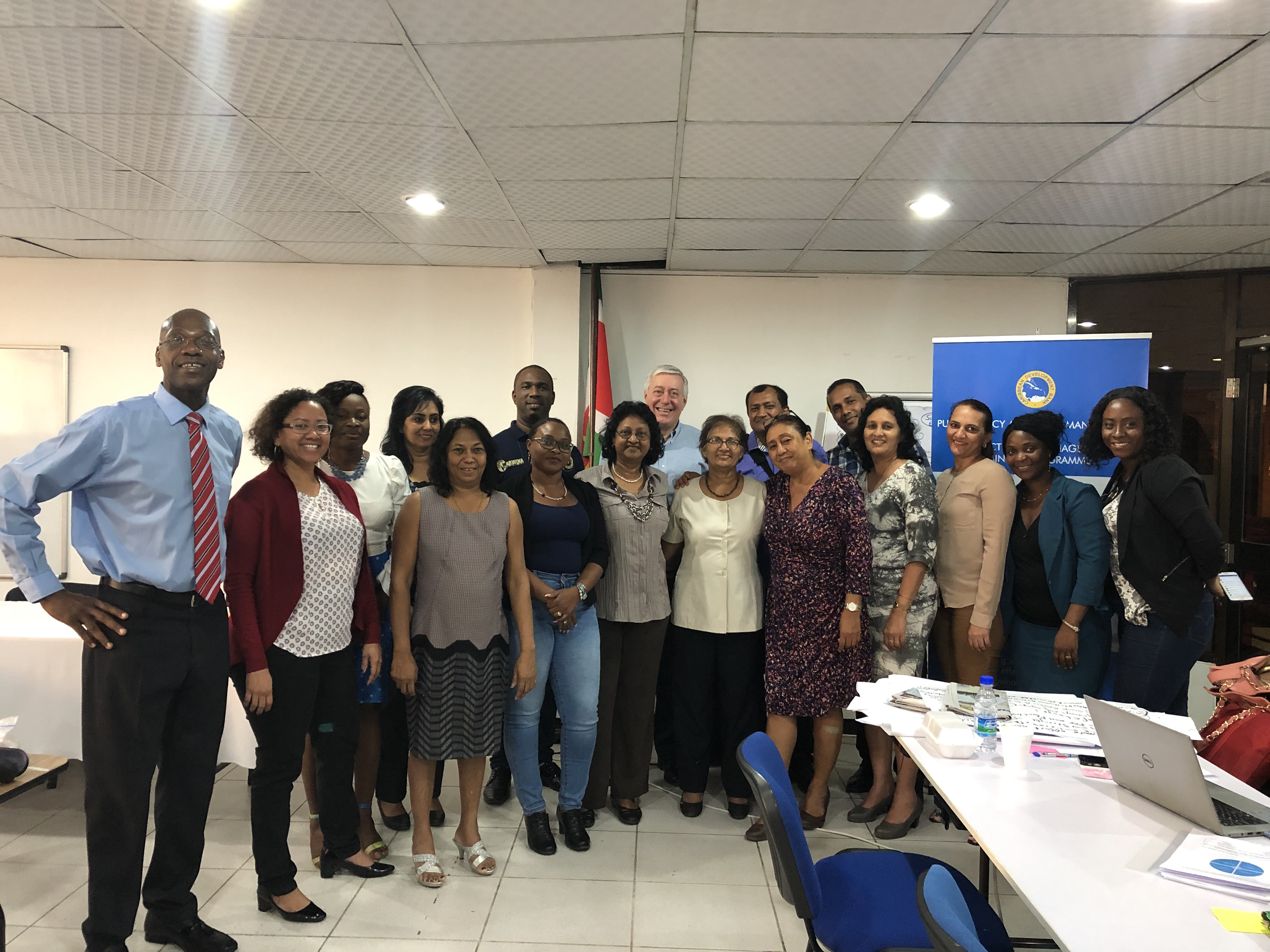 Group photo of the participants in the PPAM-PCM training in Suriname in May 2019