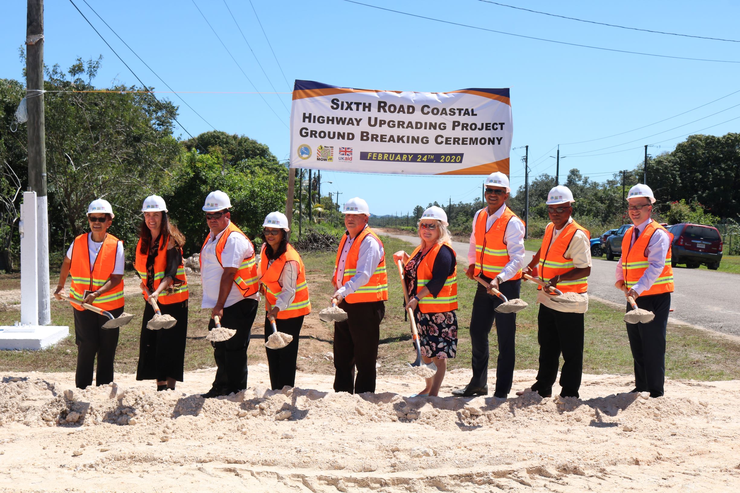 Ground breaking ceremony of the Coastal Highway Upgrading in Belize