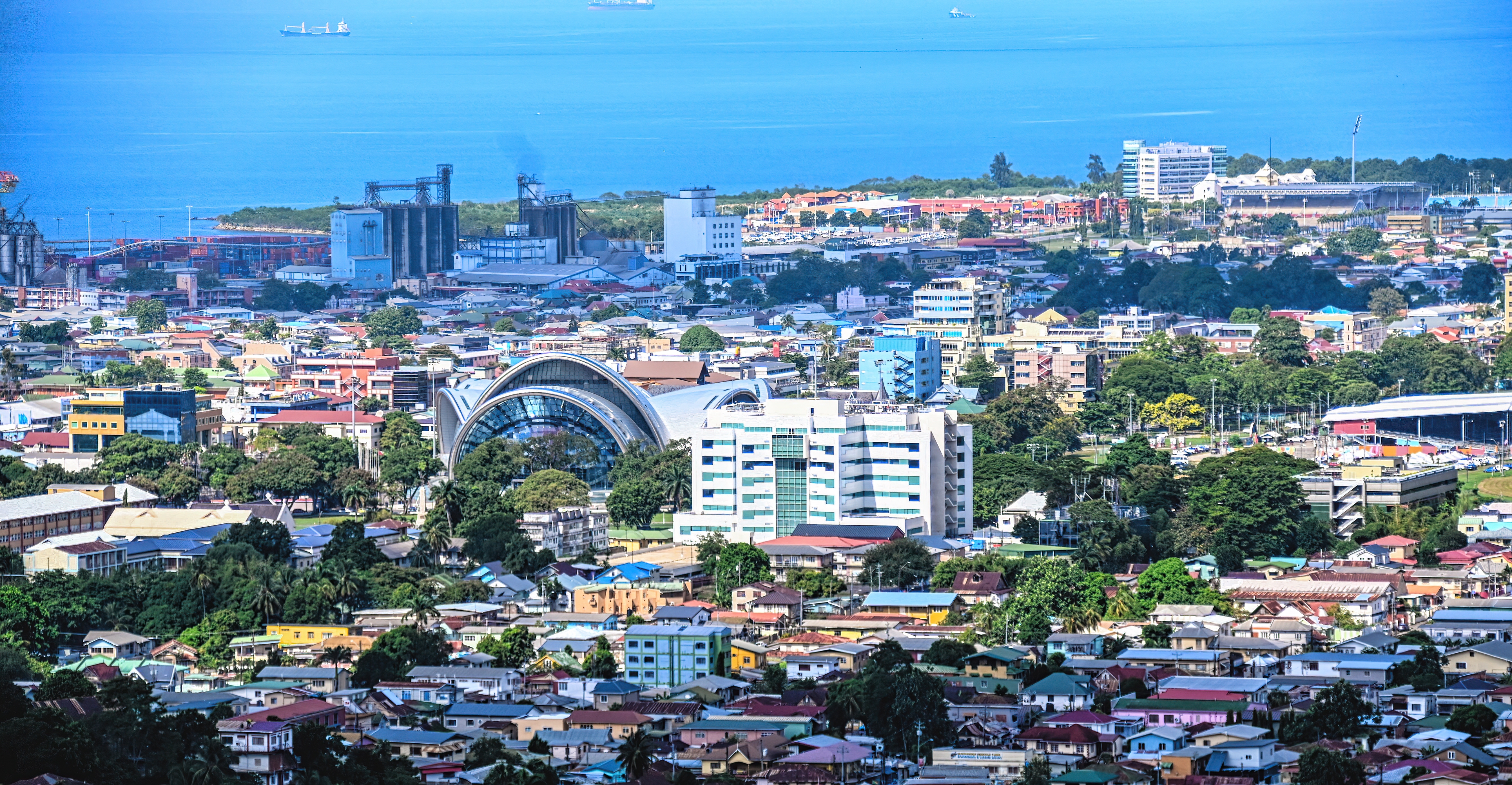 Cityscape of Port of Spain, Republic of Trinidad and Tobago