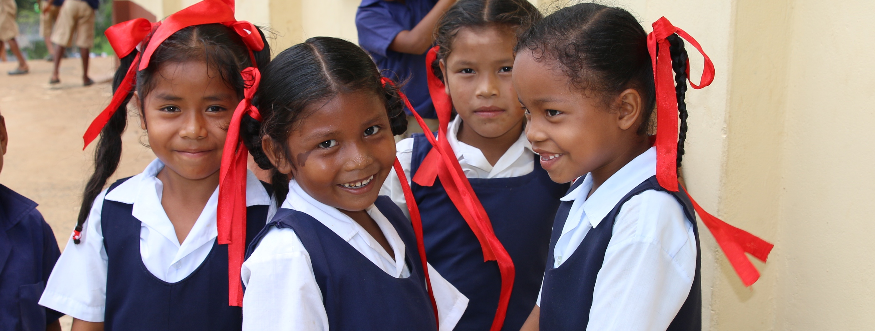 children in school uniforms