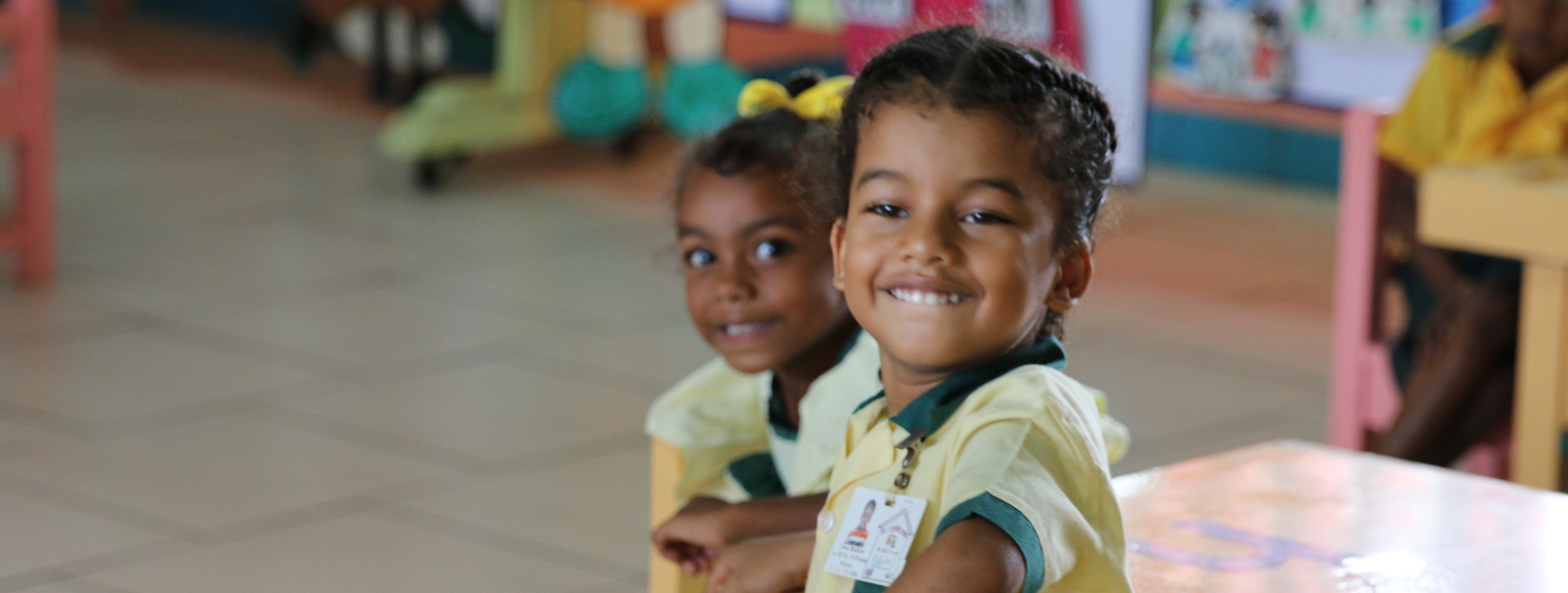 Children attending school