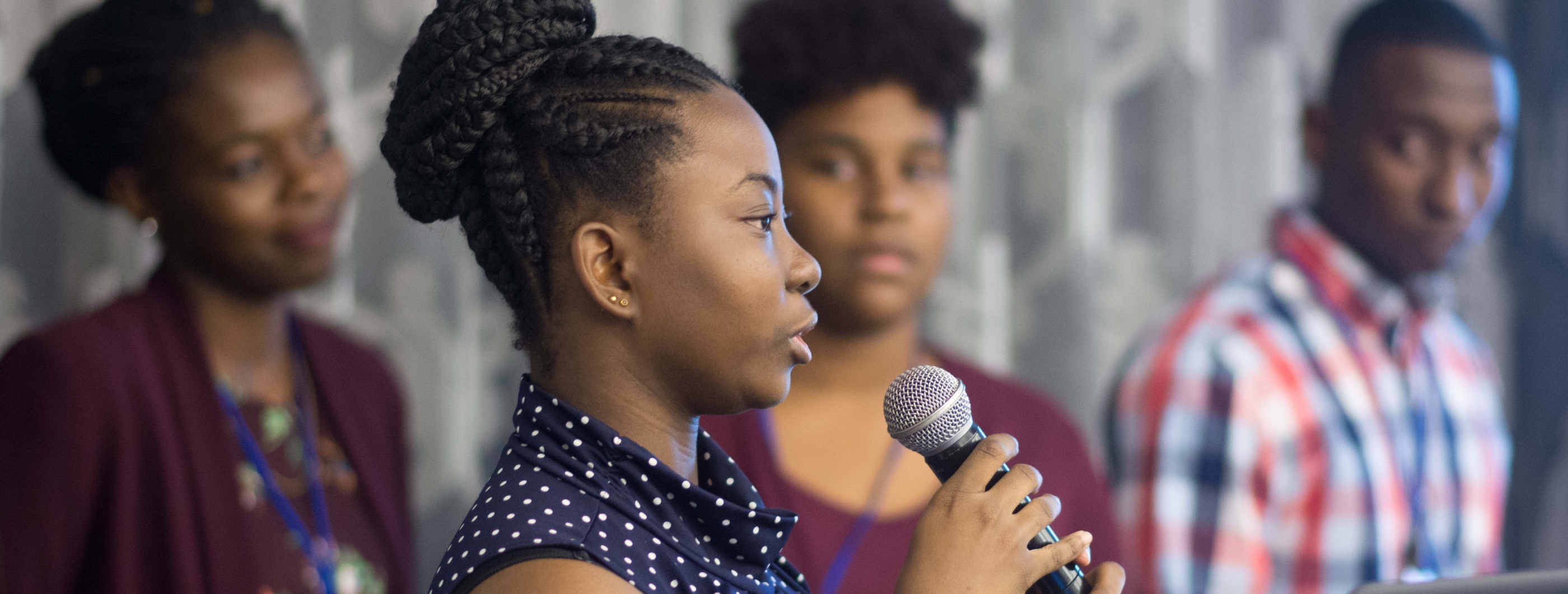 young speakers in a conference