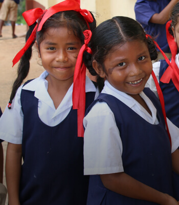 children in school uniforms