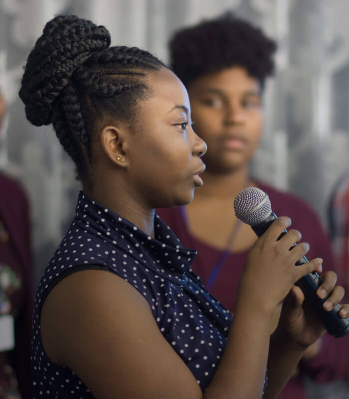 young speakers in a conference