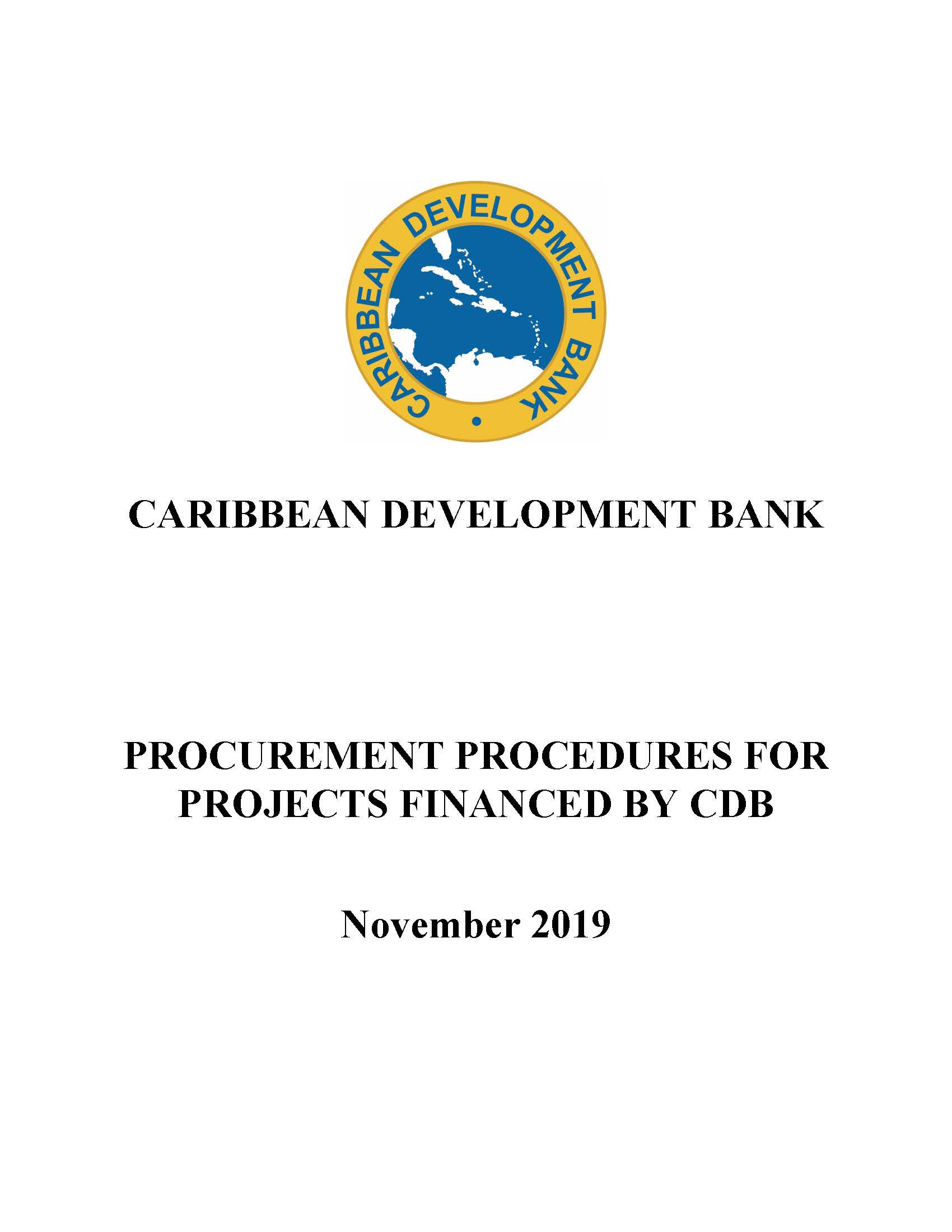text-based cover showing CDB logo and document title