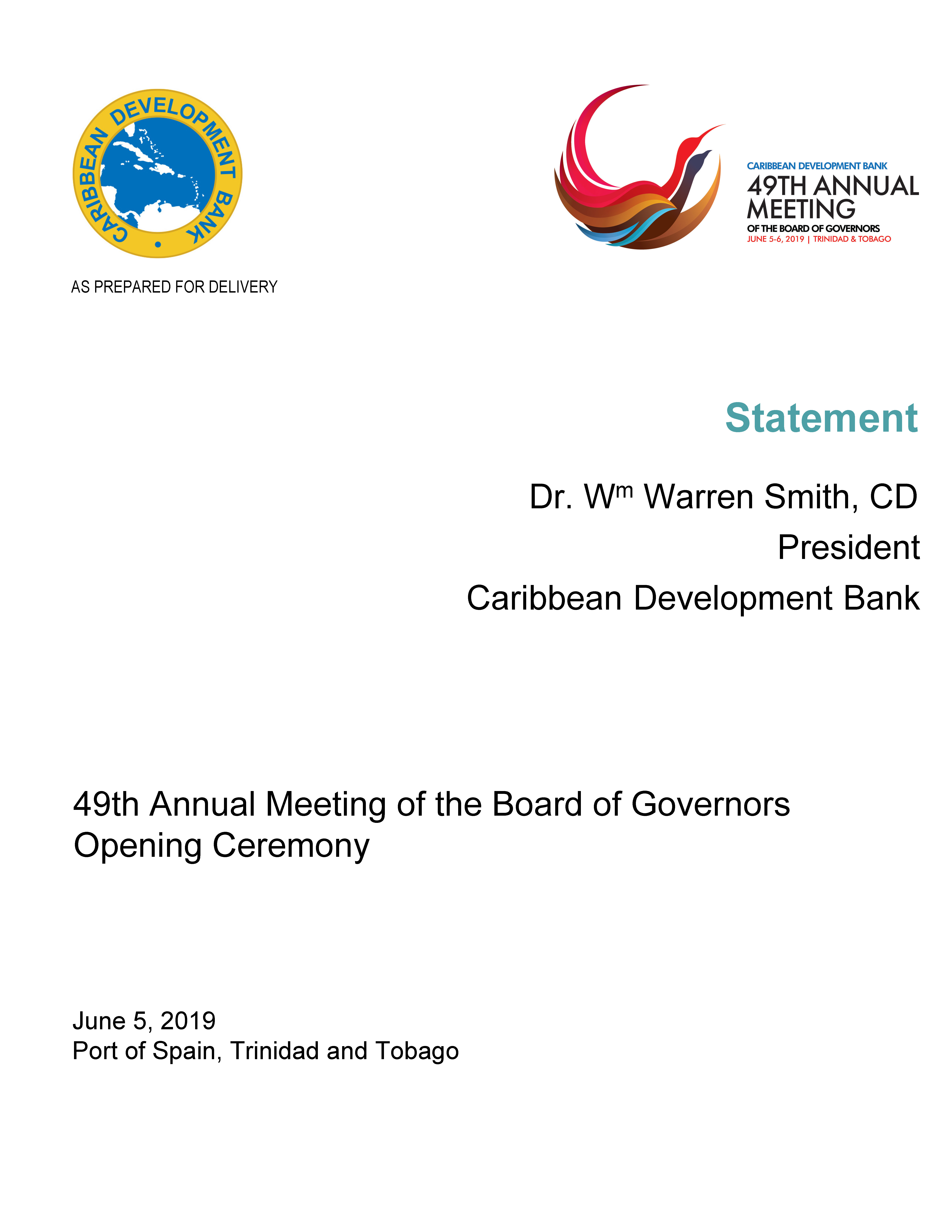 cover page of written statement