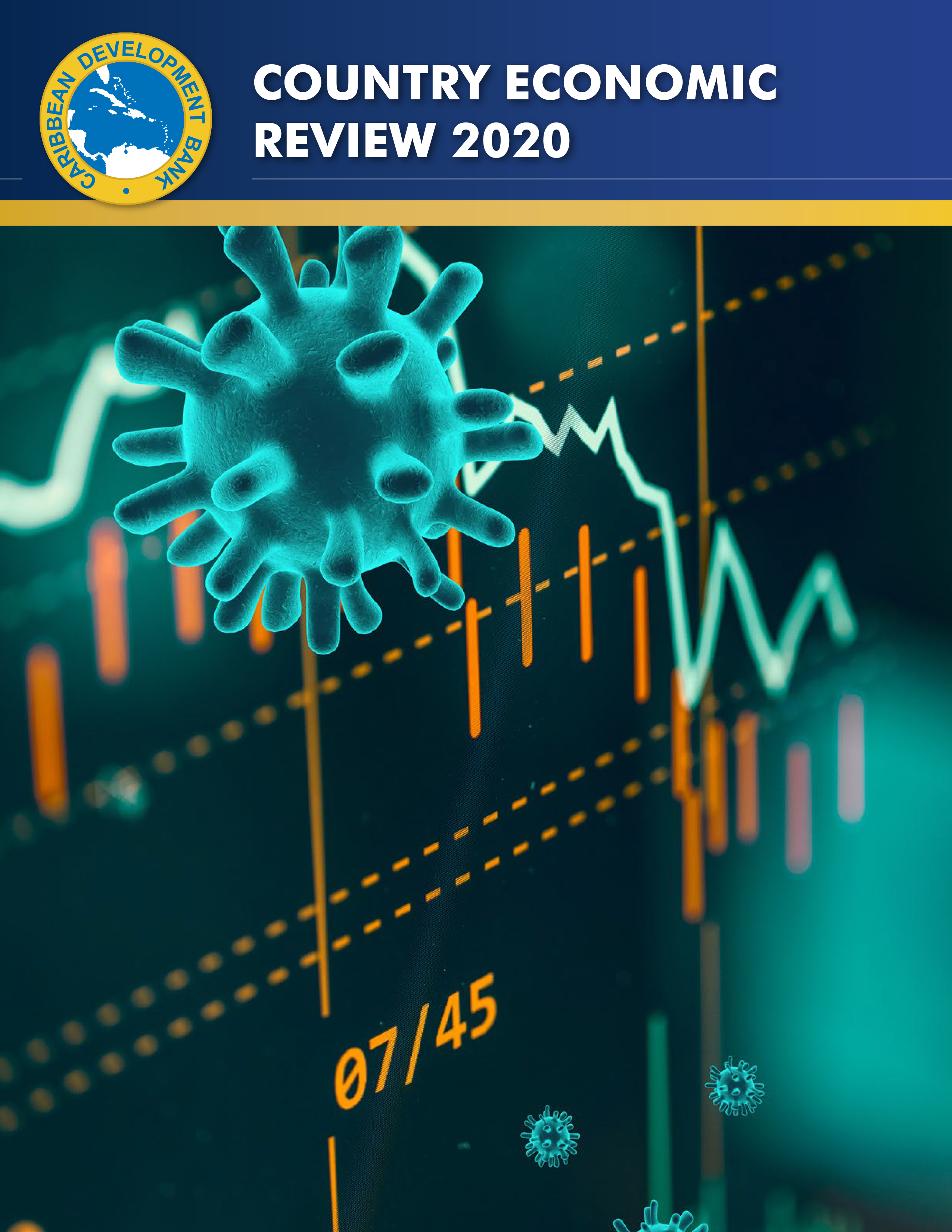 Graphs showing falling stock market prices due to the coronavirus