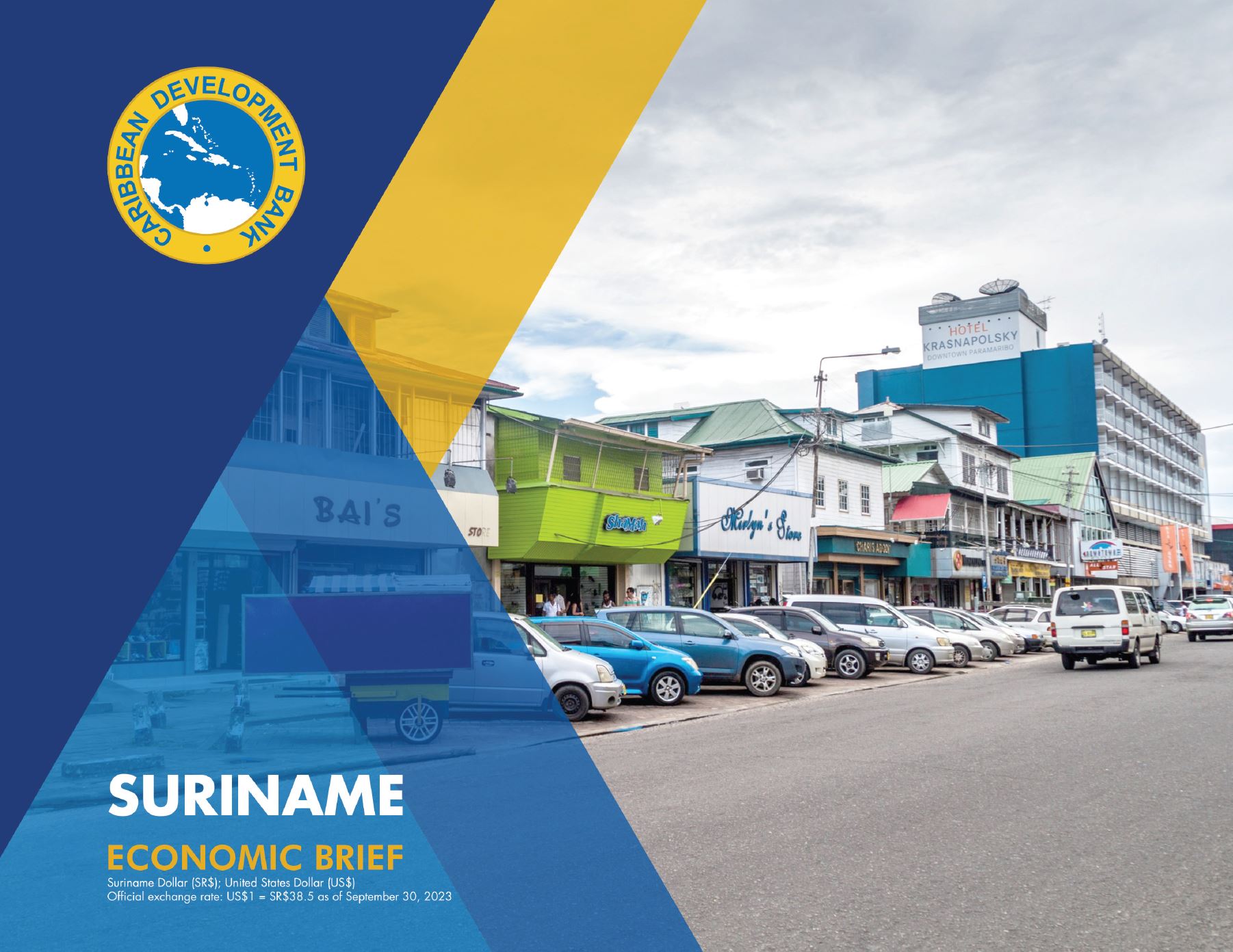 document cover featuring street in capital of Suriname