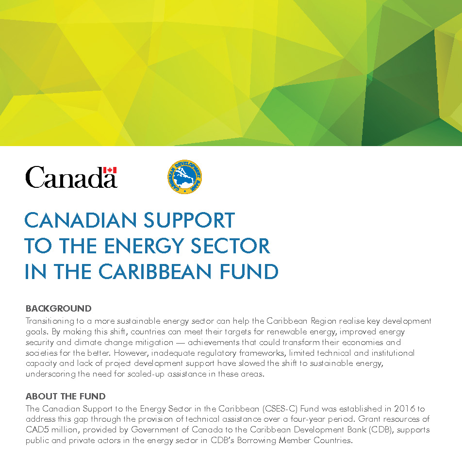 Canadian Support to the Energy Sector in the Caribbean Fund