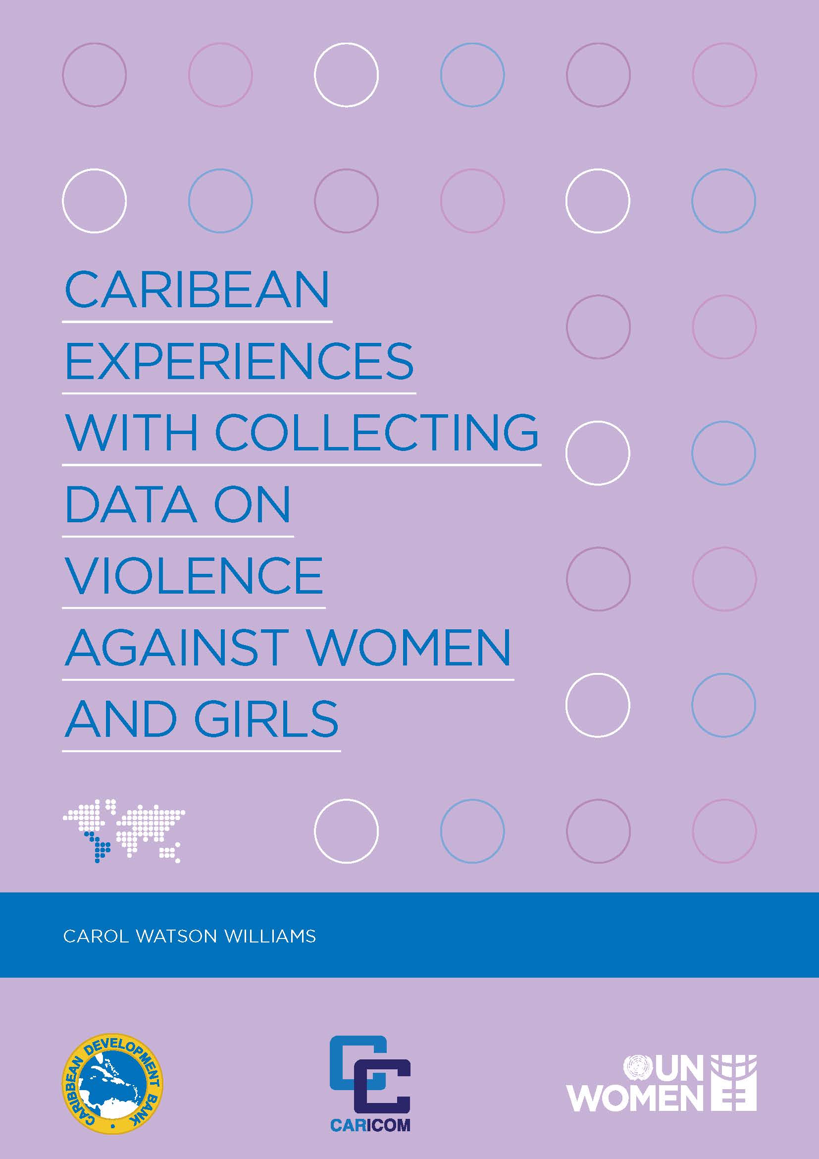 text based cover against lavender background with CDB, UN Women and CARICOM logos at the bottom