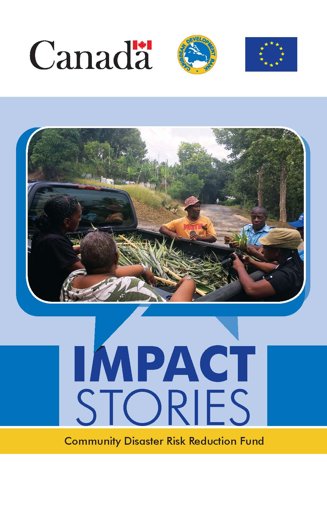 farmers standing around a truck filled with produce