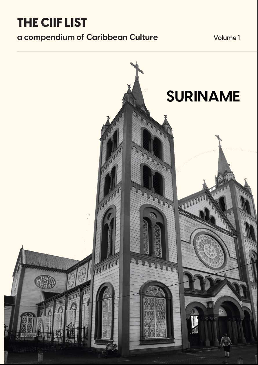 Beige cover with black and white photo of wooden buildings