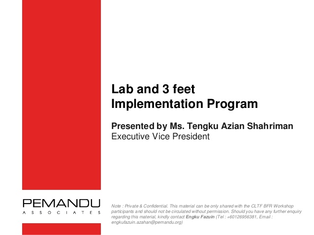Picture: Lab and 3ft Implementation Program