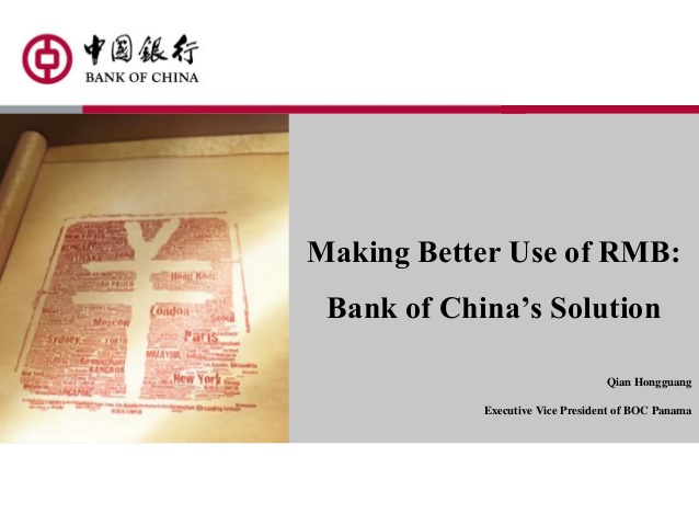 Picture: Making Better Use of RMB- Bank of China's Solution