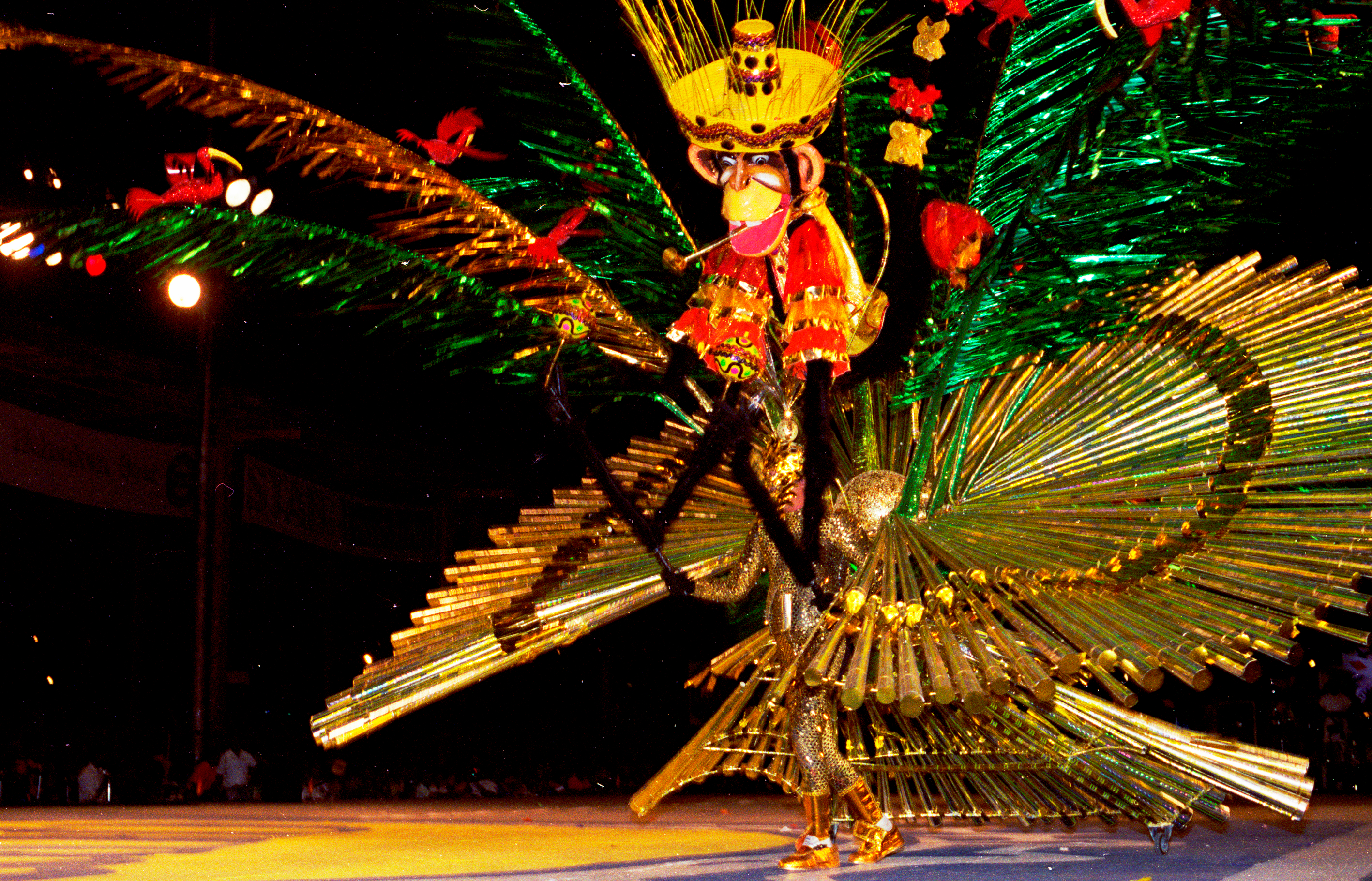 large carnival costume on stage