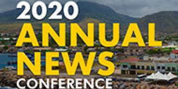 Caribbean port with event tile superimposed