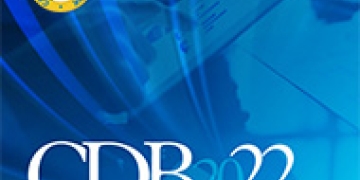 blue document cover with ghosted image of documents in background