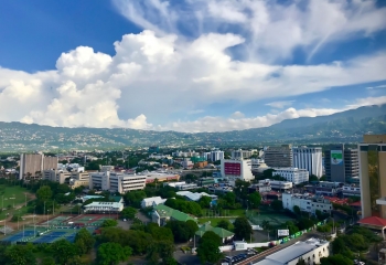 overhead view of New Kingston in Jamaica