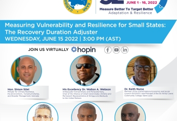 flyer promoting event featuring photos of speakers