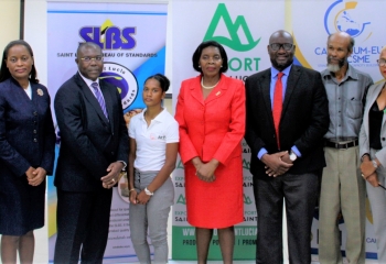 VPO Minister Hippolyte and project beneficiaries Saint Lucia