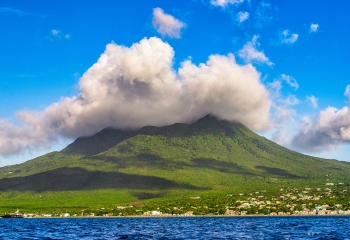 Nevis Peak as seen from the sea