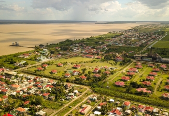 aerial shot of coastline