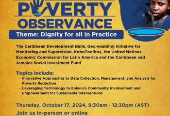 Poster highlighting the observance of International Day for the Eradication of Poverty