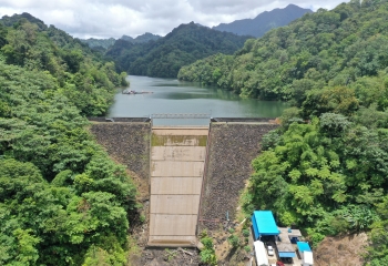 John Compton Dam overhead shot