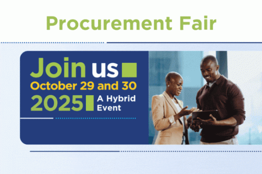 Procurement Fair promotional flyer 